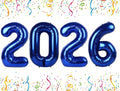 2026 Balloon Numbers Party Decorations, 40In Navy Blue Balloons | Eye-catching by Mluchee