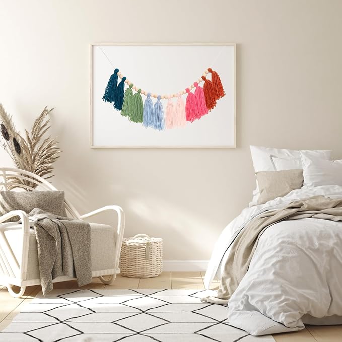 Boho Tassel Garland Yarn Bunting Banner - Image 6