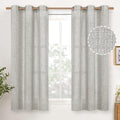 YoungsTex Light Grey Linen Curtains 54 Inch Length by YoungsTex
