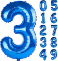 40 Inch Number 3 Balloons for 3rd Birthday Party Decorations, 0-100 Dark Blue by FOBELEC