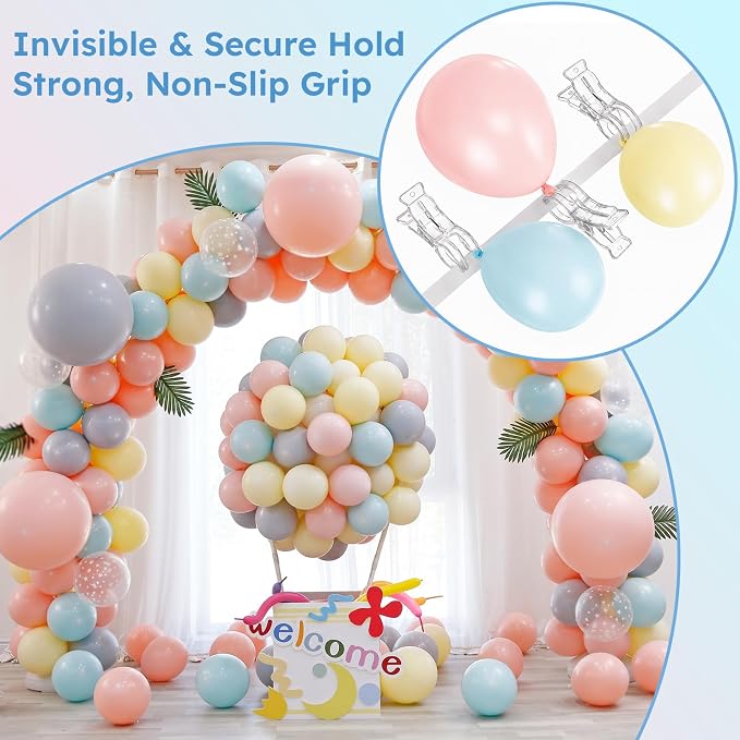 Balloon Arch Clips, 10 Pack Clear Plastic Spring Clamps | 3.5 Inch Backdrop - Image 5