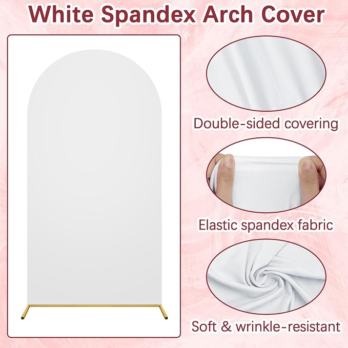 7.2FT Wedding Arch Backdrop Stand and Cover Set, Metal Balloon Arch Stand and - Image 5