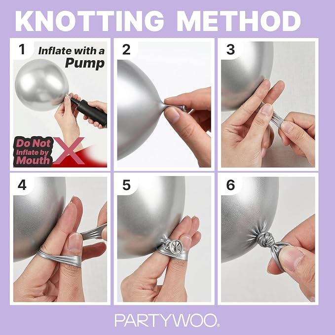 PartyWoo Lavender Balloons 127pcs Light Pastel Purple Lilac Color | 36 18 12 10 - Image 7