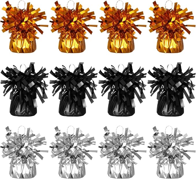 Skylety 12 Pack Metallic Balloon Weights, Party Decorations Weights by Skylety