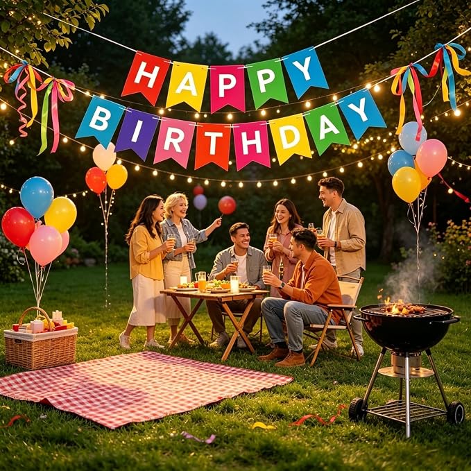 Happy Birthday Banner Birthday Party Supplies - Image 7