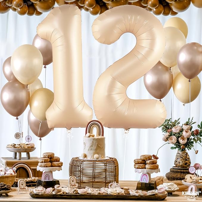 KatchOn Caramel 12 Balloon Number 40 Inch | Caramel Number 12 Balloon - Image 8