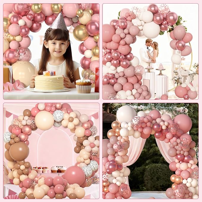 Amandir 153Pcs Boho Blush Balloon Arch Garland Kit, Different Sizes | 18 12 10 - Image 6