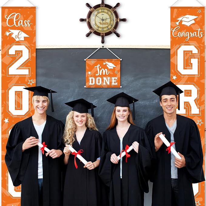 Moukeren 3 Pieces 2026 Graduation Party Decorations Graduation Porch Sign Class - Image 5
