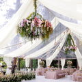 8 Panels Ivory Ceiling Drapes for Wedding Ceiling Drapes 5ftx20ft Wedding Arch by Showgeous