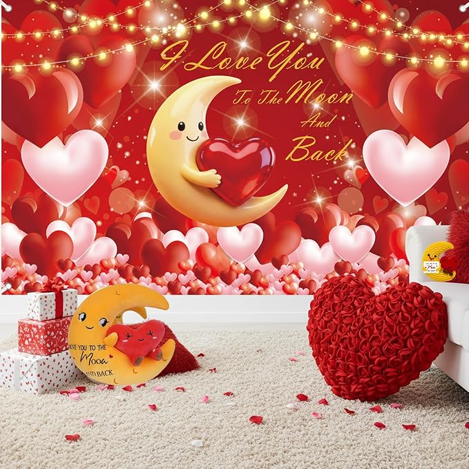 Red Backdrop Anniversary Decoration - Image 2