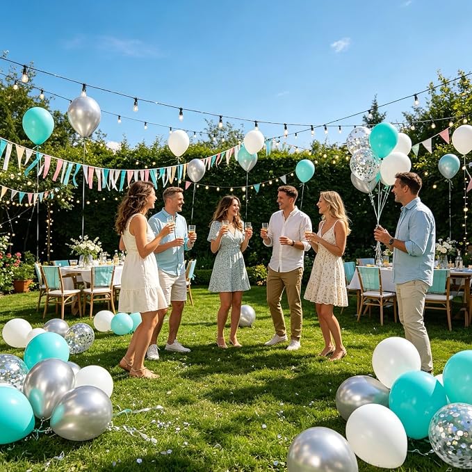 12-inch sequined metallic balloon set of 60 pieces, - Image 4