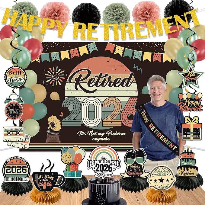51Pcs Retirement Party Decorations by Unknown