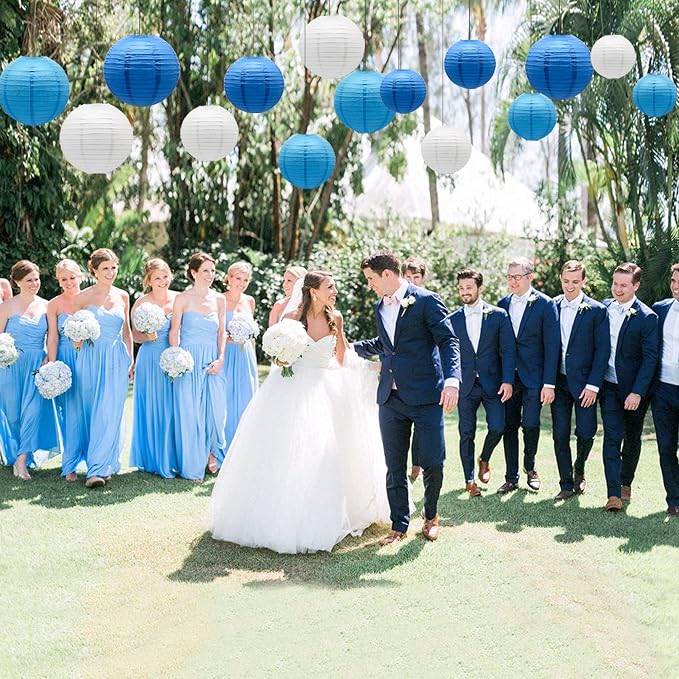 Paper Lanterns Party Decorations Blue - Image 5