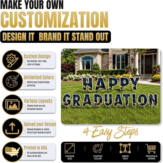 Custom Large lawn letters with stakes by BCB | Lawn Sign Printed in USA | 24 - Image 7