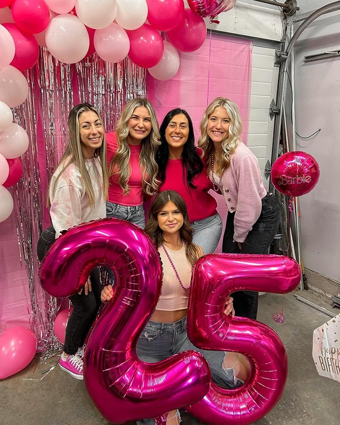 Hot Pink 50 Balloon - Image 3