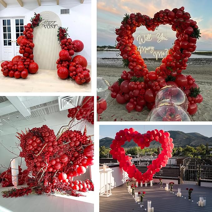 100pcs 12 inch Red Latex Balloons Party Decorations - Image 6