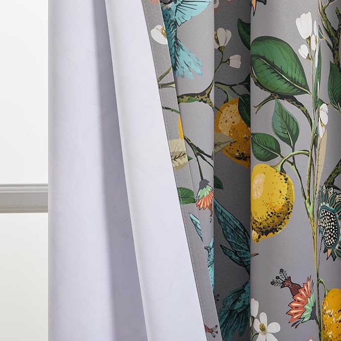 Topfinel 54 Inches Long Short Grey Blackout Curtains - Image 7