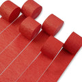 PartyWoo Red Pearl Red Crepe Paper Streamers 6 Rolls 492 FT Streamers | by PartyWoo
