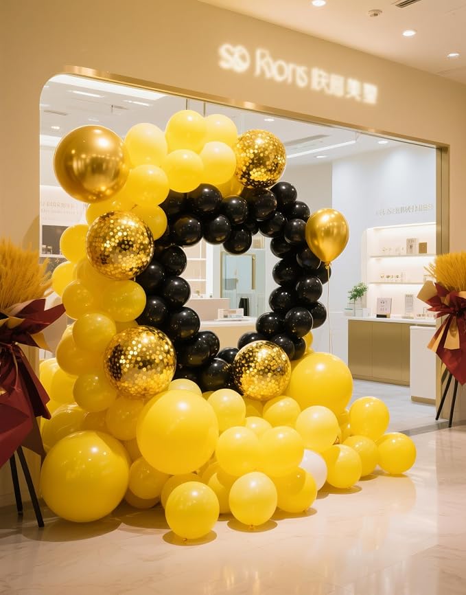 Yellow Balloons 145pcs Different Sizes 18 12 10 5 Inch Latex Helium Yellow - Image 5