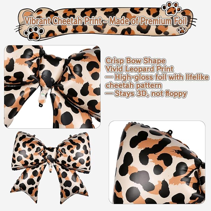 4pcs Jumbo Oversized Ribbon Balloons Coquette Bow Balloons Bow Party Coquette - Image 4