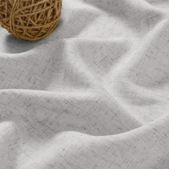 Grey Linen Back Tab Curtains 84 Inch Length - Image 5
