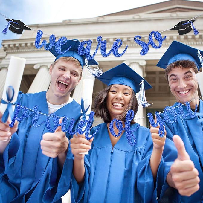 2026 Graduation Banner Party Decorations Blue We are So Proud of You - Image 2