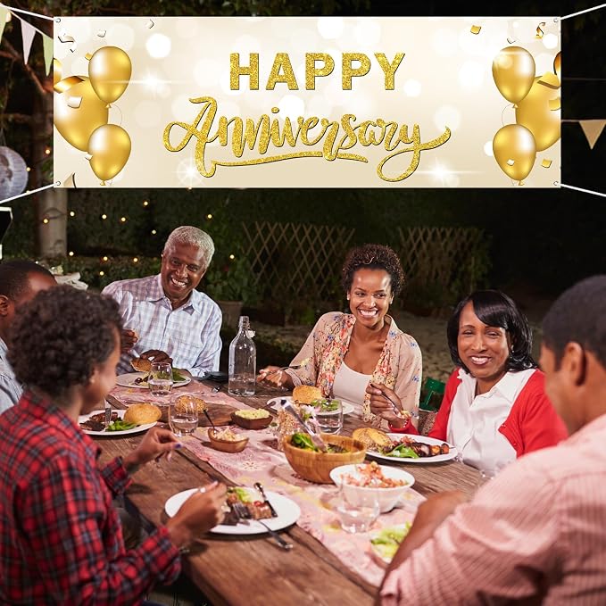 Large Happy Anniversary Banner Company Wedding Anniversary Lawn Sign Retirement - Image 6