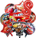 9 Pcs Car Theme Happy Birthday Decorations, Cute Cartoons Party Decorations by COWSTOOK