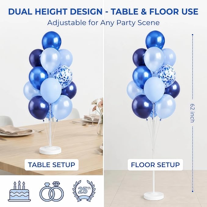Chrome Blue Balloon Column Kit - Image 4