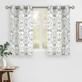 48 inch Length Linen Curtains for Small Windows, Light Filtering Semi Sheer by LAMIT