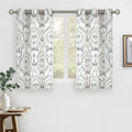 Linen Curtains 40 inch Length for Small Windows, Light Filtering Semi Sheer by LAMIT