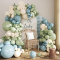 Sage Green Dusty Blue Balloons Arch Kit by CROSSFINGERS