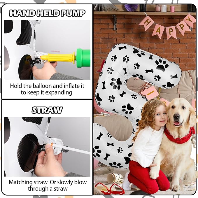 40 Inch Dog Foil Birthday Balloons - Image 4