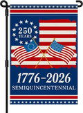 250th Anniversary America Garden Flag, 250 Anniversary USA Flag 1776-2026 by Aymolas