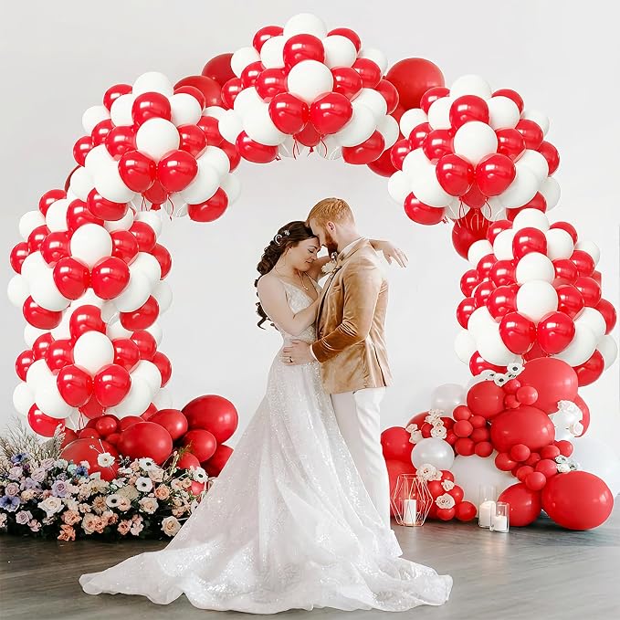 Red and White Balloons Arch Kit, Mother's Day, Valentine's Day, Christmas Party - Image 4