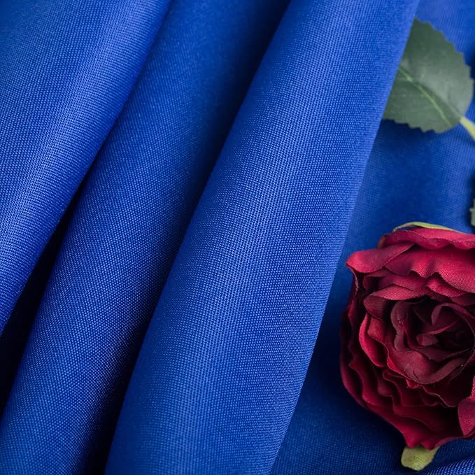Ascoza 2pack 108 Inch Royal Blue Round Tablecloth in Washable Polyester Fabric for Wedding/Banquet/Restaurant/Parties