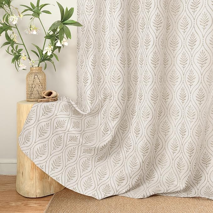 BGment Camel Curtains for Living Room 84 Inches Long, Natural French Country - Image 7