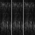 Voircoloria Black Foil Fringe Backdrop Curtains, 3 Pack | Tinsel Streamers by Voircoloria