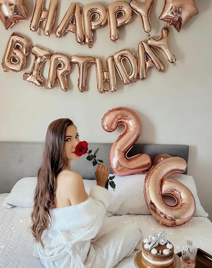 Numbers 15 Balloon 40Inch Rose Gold Balloons - Image 2