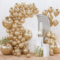 PartyWoo Metallic Gold Balloons 154pcs Different Sizes of 18 12 10 5 Inch by PartyWoo