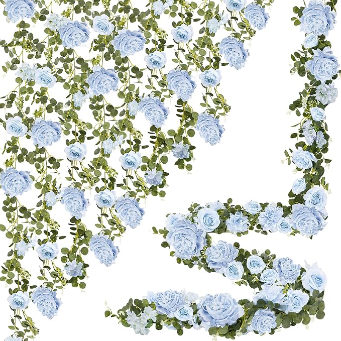 Findosom Total 12.4Ft Artificial Flowers Garlands by Findosom