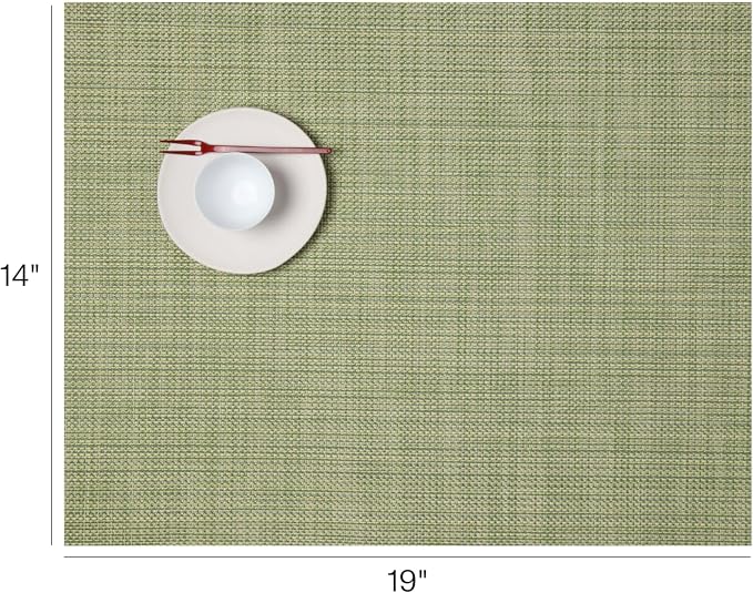 Chilewich Mini Basketweave Placemats, Woven Rectangle Placemats Set of 4 | Easy - Image 2