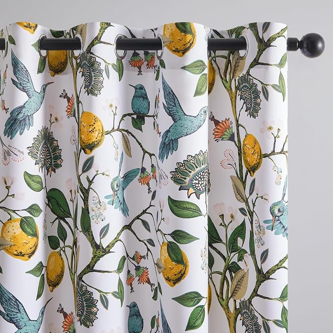 Topfinel Blue and White Winter Coquette Vintage Fancy Hummingbird Patterned by Topfinel