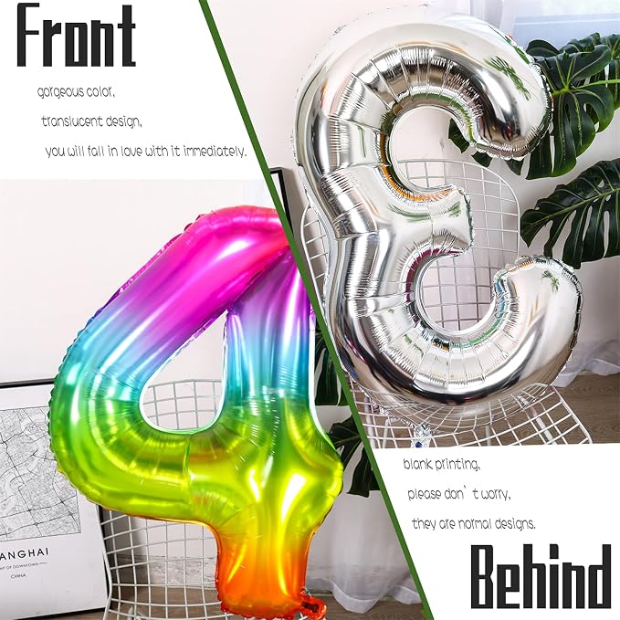 Number Balloon | Number 4 Balloons - Image 3