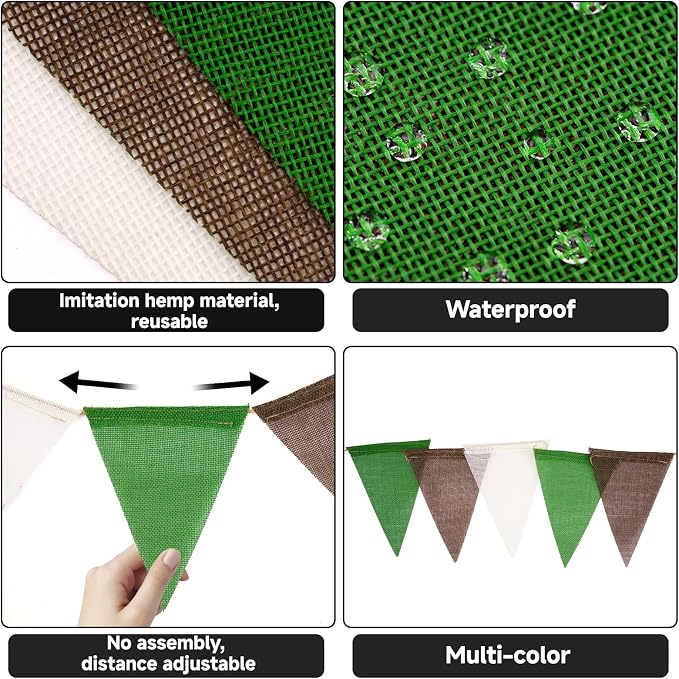 G2PLUS Triangle Flag Bunting, Pennant Banner and Decorative Garland, 39Ft | - Image 3