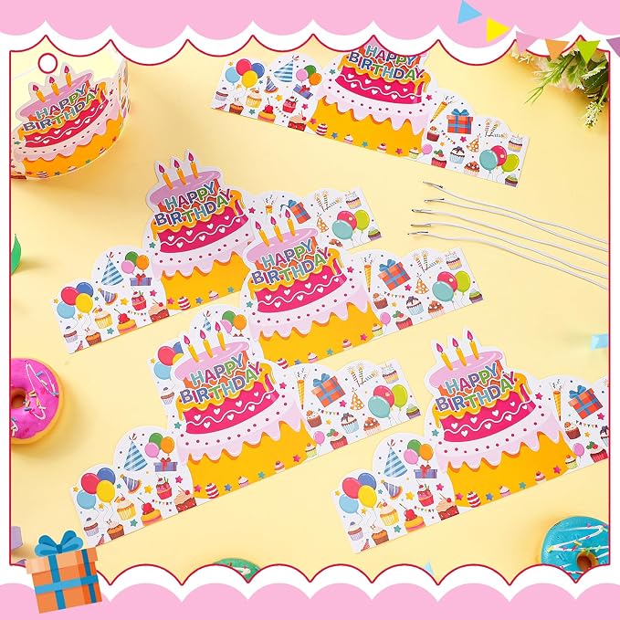 Outus 42 Pack Happy Birthday Crowns - Image 5