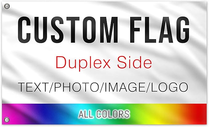 Double Sided Custom Flag 3x5 FT Personalized Outdoor Flags Banners Design Print by MisnestCustom