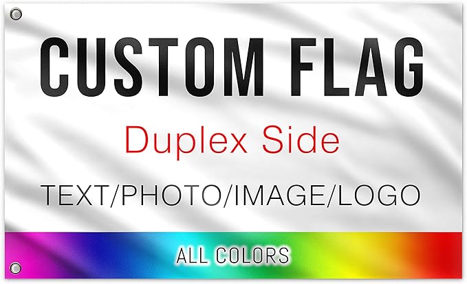 Double Sided Custom Flag 4x6 FT Personalized Outdoor Flags Banners Design Print by MisnestCustom