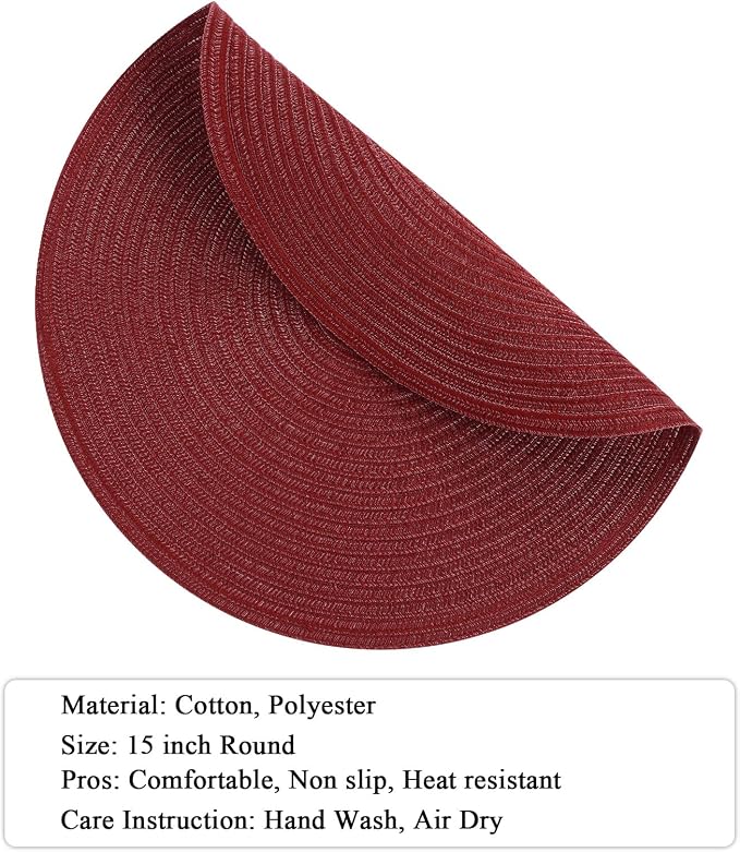 SHACOS Round Placemats Set of 8 - Image 2
