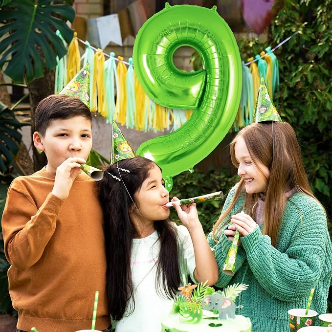 Green Number 9 Balloon 40 Inch, Big Large Foil Helium Number Balloons, Jumbo - Image 4